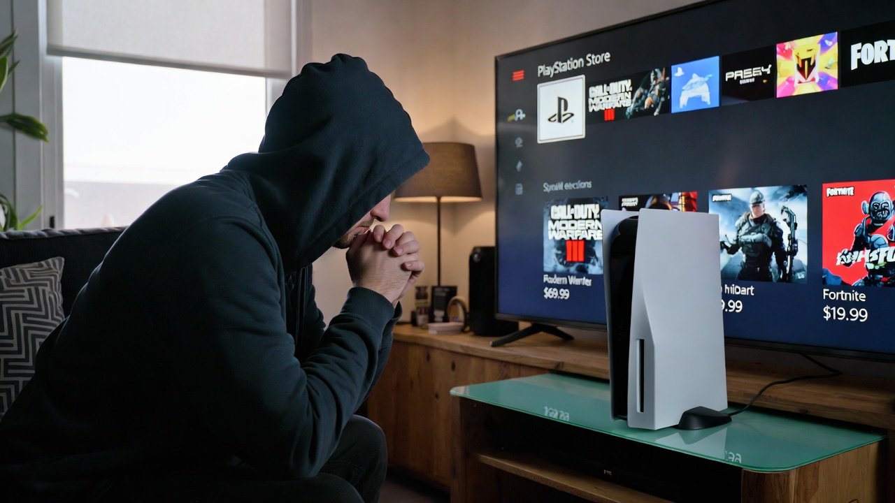 Frustrated gamer looking at PS5 price increase