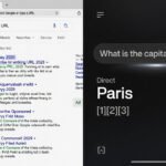 User interface comparison: traditional Google search vs AI conversational answer