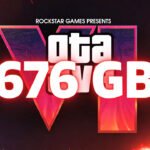 GTA VI logo with massive storage warning text