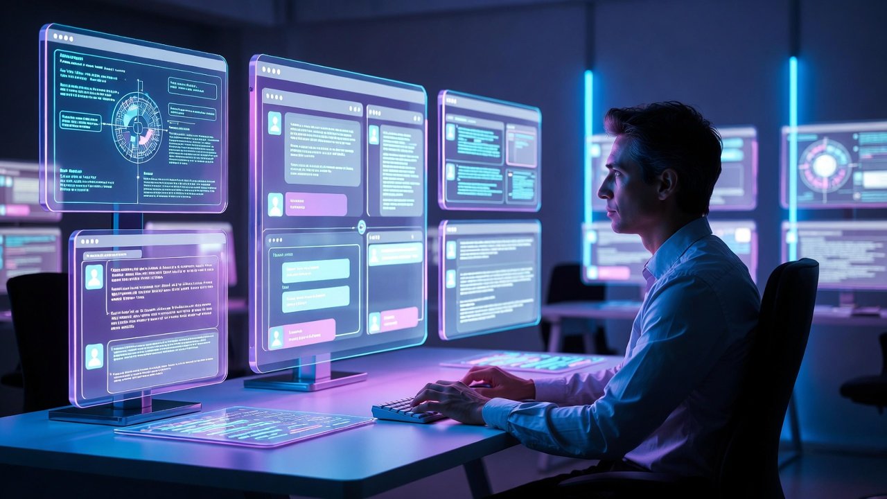 Modern user workflow using AI agents for information retrieval