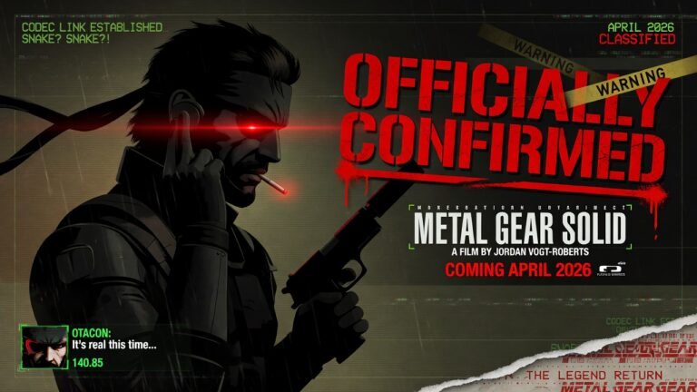Metal Gear Solid movie adaptation official confirmation with Solid Snake silhouette