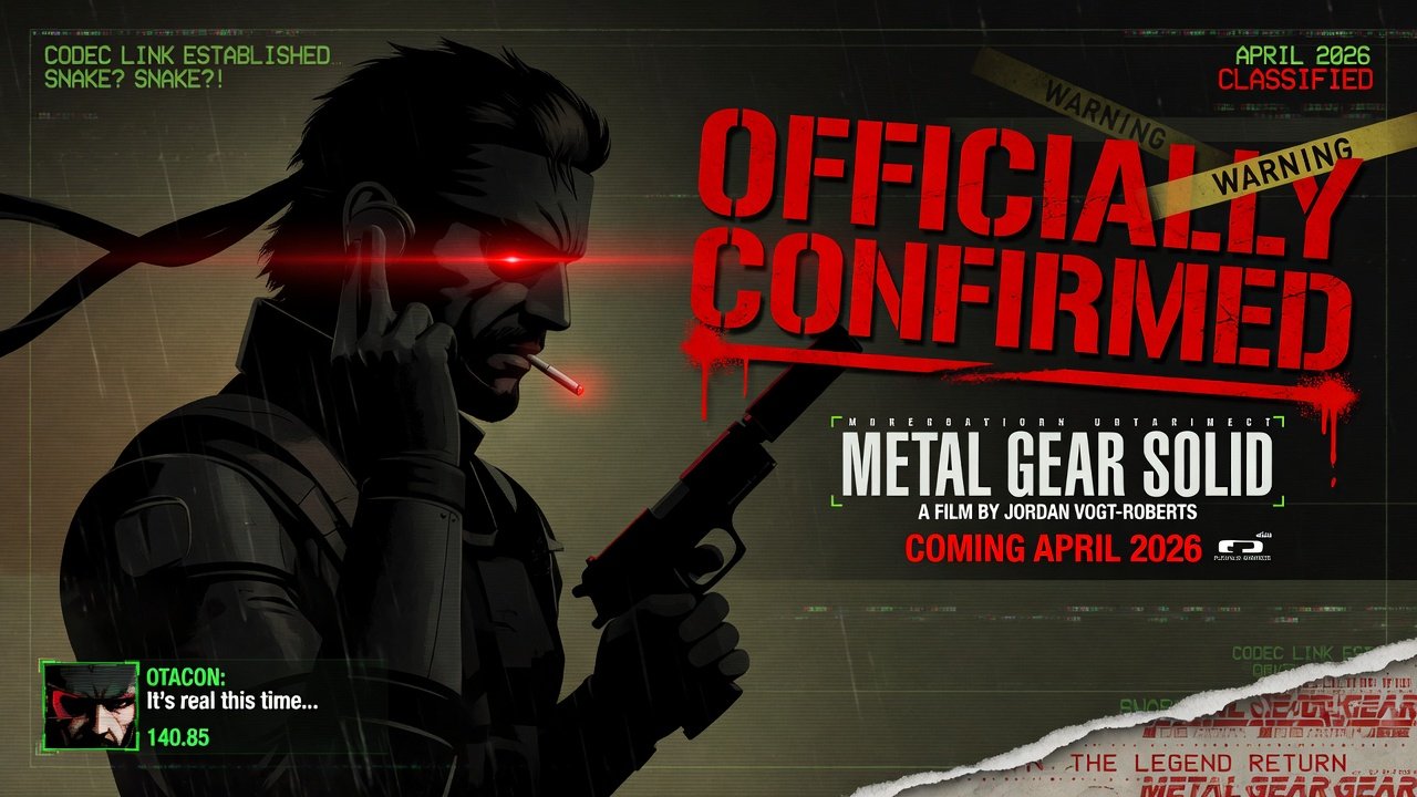 Metal Gear Solid movie adaptation official confirmation with Solid Snake silhouette