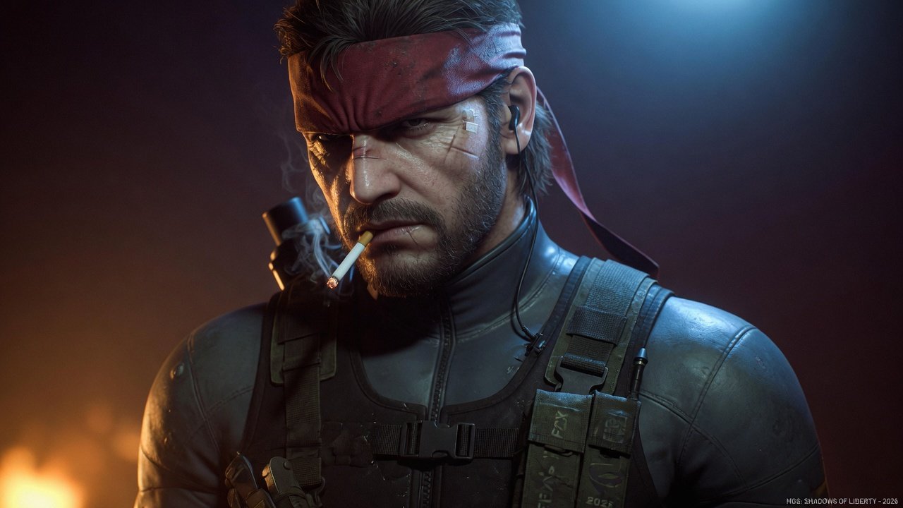 Metal Gear Solid Solid Snake in dramatic cinematic lighting