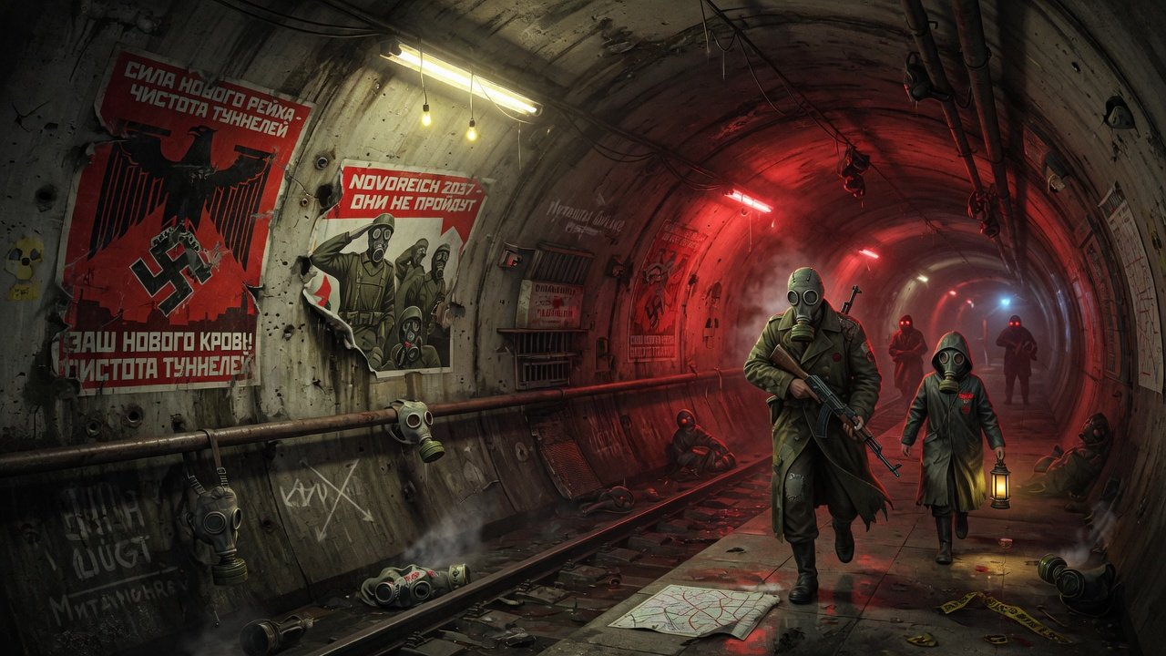 Post-apocalyptic Moscow Metro tunnels concept art for Metro 2039